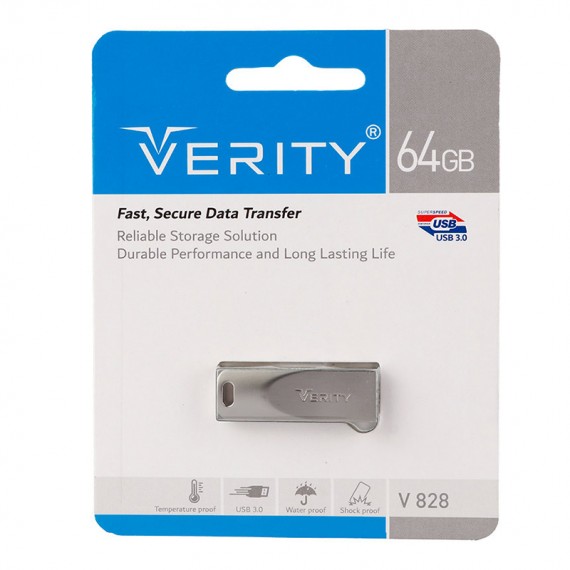 فلش وریتی (VERITY) مدل 64GB V828 USB 3.0 گارانتی آسان سرویس