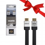 بسته 1+10 کابل HDMI فلت سامسونگ (SAMSUNG) طول 2 متر مدل DLC-HE20HF (یک عدد هدیه)