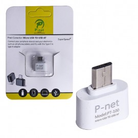 تبدیل OTG (USB-A To Micro) پی نت (P-net) مدل PT-100