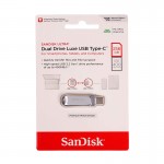 فلش سن دیسک (SanDisk) مدل 256GB Dual Drive Luxe USB3.2 Type-C گارانتی سازگار رنگ نقره ای