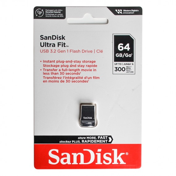 فلش سن دیسک (SanDisk) مدل 64GB Ultra Fit USB3.2 CZ430 گارانتی سورین