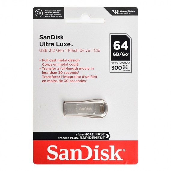 فلش سن دیسک (SanDisk) مدل 64GB Ultra Luxe CZ74 USB3.2 گارانتی سورین