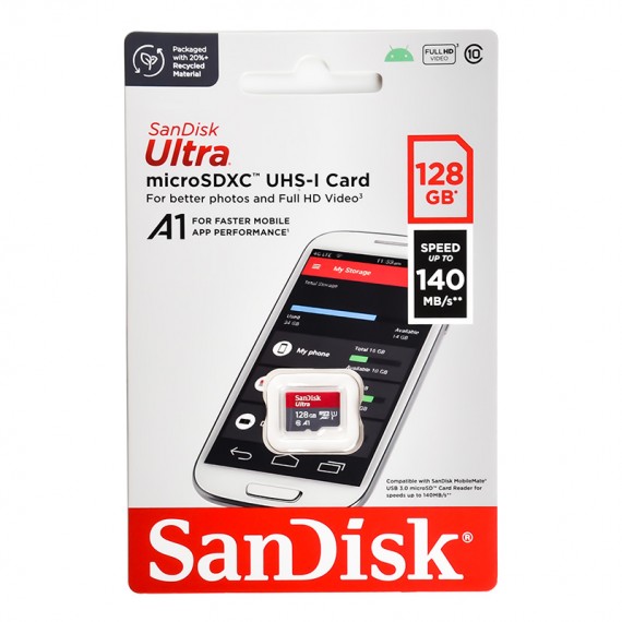 رم موبایل سن دیسک (SanDisk) مدل 128GB Ultra 140MB/S گارانتی سورین