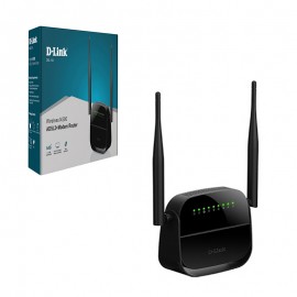 مودم روتر + ADSL2 بی سیم 4 پورت دی لینک (D-Link) مدل N300 DSL-124