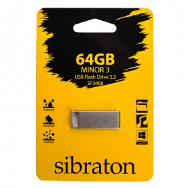 فلش سیبراتون (Sibraton) مدل 64GB SF3408 USB3.2 Minor 3 نقره ای