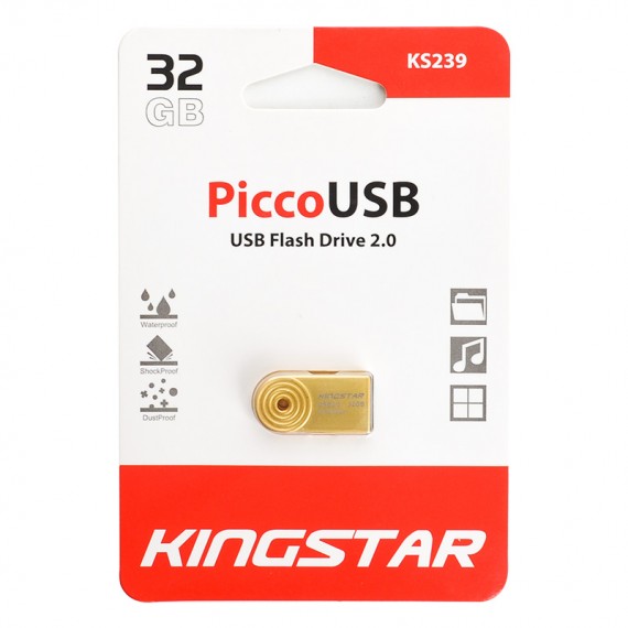 فلش کینگ استار (KingStar) مدل 32GB Pico KS239 طلایی