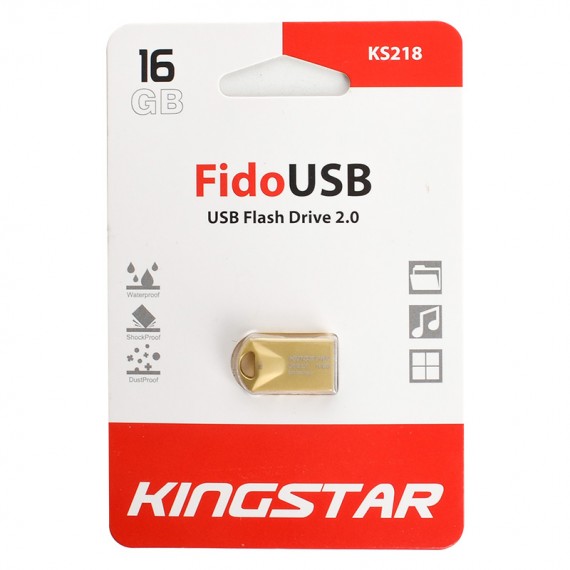 فلش کینگ استار (KingStar) مدل 16GB Fido USB KS218 طلایی