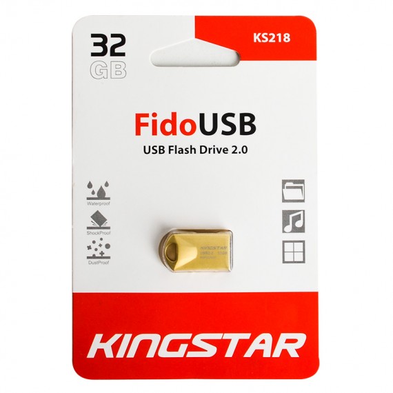 فلش کینگ استار (KingStar) مدل 32GB Fido USB KS218 طلایی