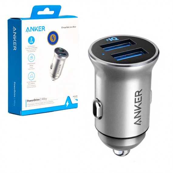 شارژر فندکی 24 وات دو پورت انکر (ANKER) مدل A2727H42