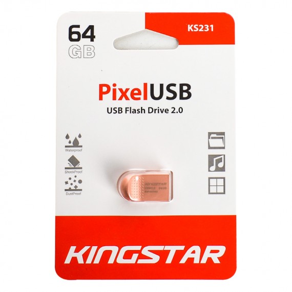 فلش کینگ استار (KingStar) مدل 64GB Pixel KS231 رزگلد