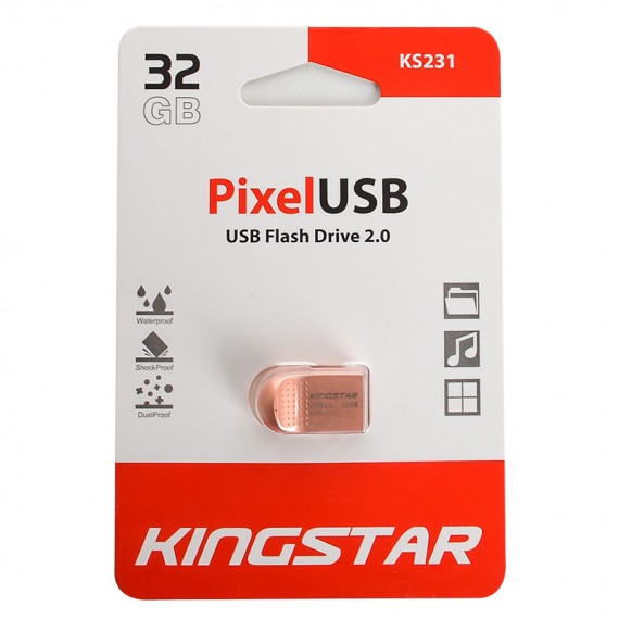 فلش کینگ استار (KingStar) مدل 32GB Pixel KS231 رزگلد