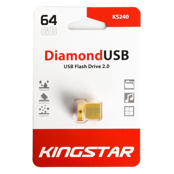 فلش کینگ استار (KingStar) مدل 64GB Diamond KS240 طلایی