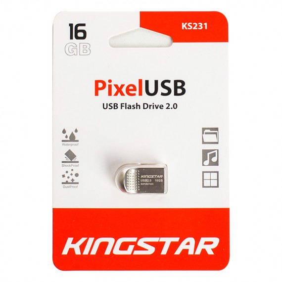 فلش کینگ استار (KingStar) مدل 16GB Pixel KS231 نقره ای