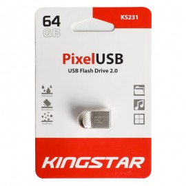 فلش کینگ استار (KingStar) مدل 64GB Pixel KS231 نقره ای