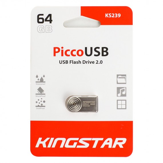 فلش کینگ استار (KingStar) مدل 64GB Pico KS239 نقره ای