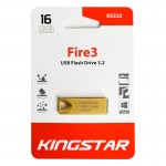 فلش کینگ استار (KingStar) مدل 16GB Fire3 KS322 USB3.2 طلایی