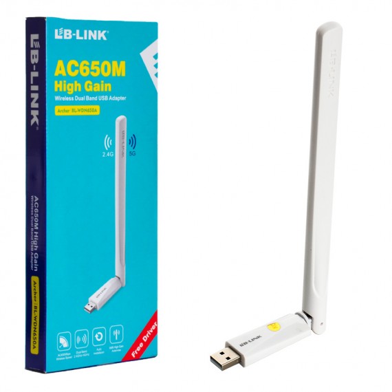 دانگل WIFI شبکه آنتن دار 6Dbi ال بی لینک (LB-LINK) مدل BL-WDN650A