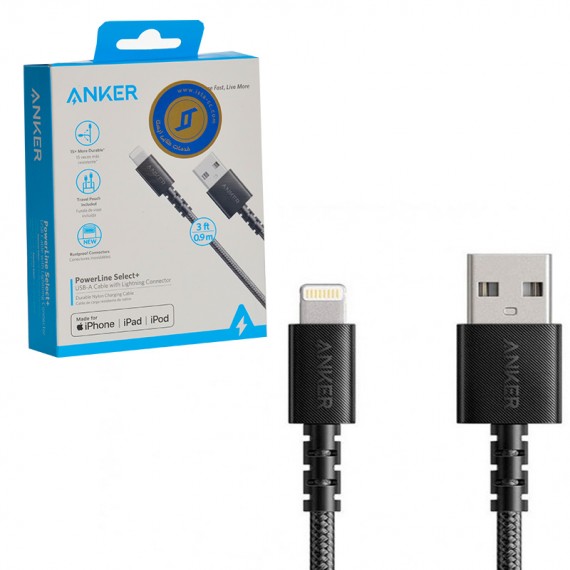 کابل آیفون (Lightning) انکر (Anker) طول 0.9 متر مدل A8012H12