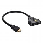 کابل تبدیل 1 به 2 HDMI کی لینک (KLINK) طول 30 سانتی متر مدل K-8113