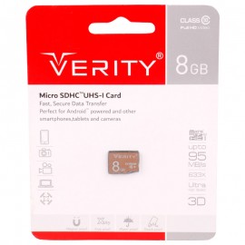 رم موبایل وریتی (VERITY) مدل 8GB MicroSDHC 95MB/S گارانتی آسان سرویس