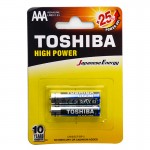 باتری نیم قلمی توشیبا (TOSHIBA) مدل LR03GCP BP-2 1.5V AAA (کارتی 2 تایی)