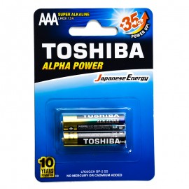 باتری نیم قلمی توشیبا (TOSHIBA) مدل LR03GCH BP-2 1.5V AAA ALPHA POWER(کارتی 2 تایی)