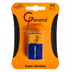 باتری کتابی جنرال پاور (General Power) مدل 6LR61 9V