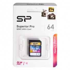 رم دوربین سیلیکون پاور (Silicon Power) مدل 64GB SDXC Superior Pro گارانتی متین