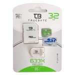 رم موبایل و دوربین تروبایت (TRUE BYTE) مدل 32GB Micro SD 633X 95MB/S + رم ریدر + خشاب